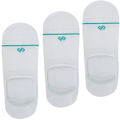 White Unisex Invisibles - Pack of 3 Pairs