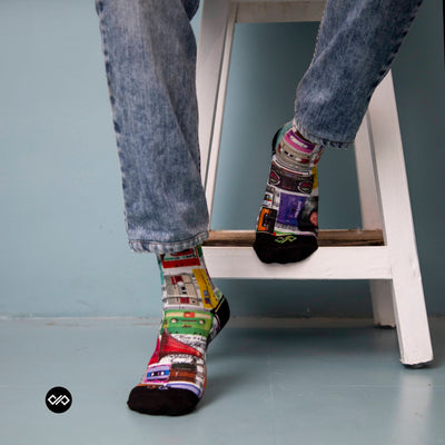 Cassettes Unisex Crew Length Socks