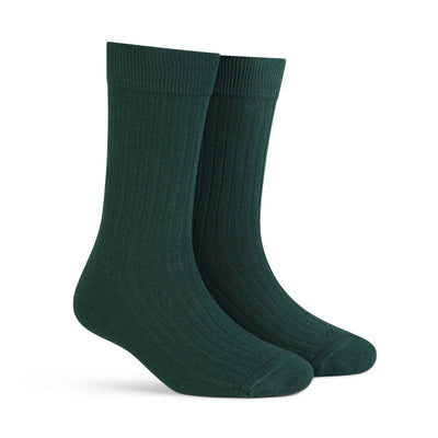 Solid Olive Unisex Crew Length Socks