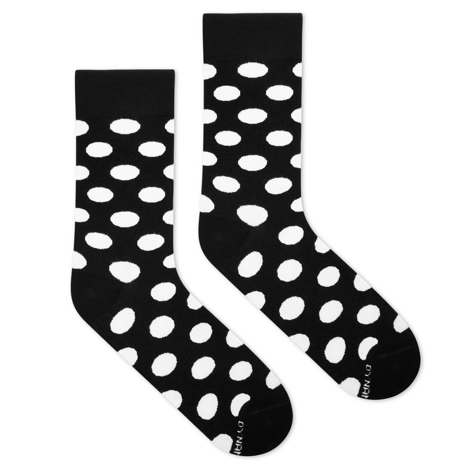 Bamboo Crew - Black - Polka Dots