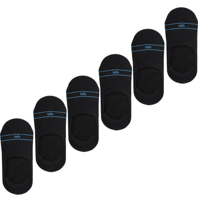 Black Unisex Invisibles - Pack of 6 Pairs