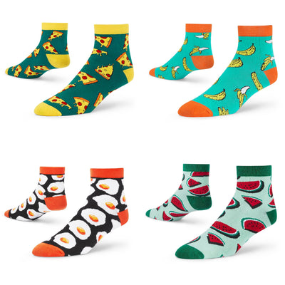 Modern Cotton Ankle Socks - Pack of 4 in Soft Styles