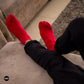 Dynamocks Red Ankle Length socks for Men and Women.