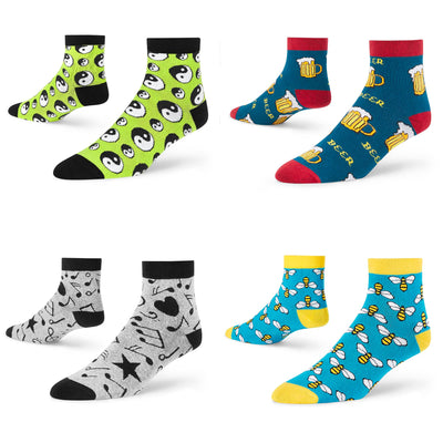 Premium Cotton Ankle Socks - 4 Pairs to Elevate Your Look