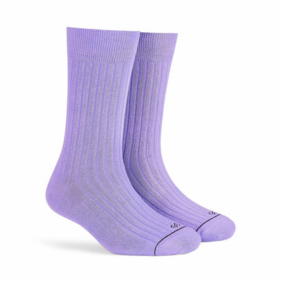 Solid Lavender Unisex Crew Length Socks