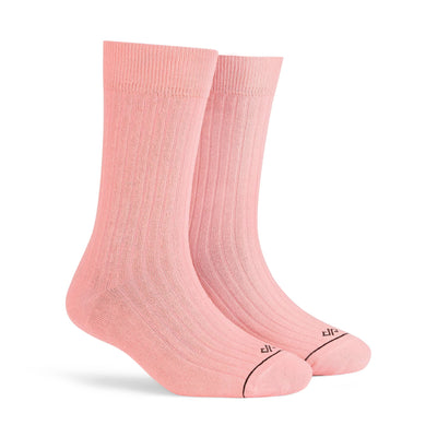 Solid Peach Unisex Crew Length Socks
