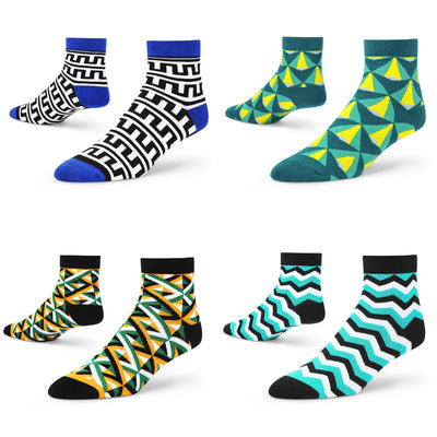 Stylish Ankle Socks Set - 4 Pairs of Pure Comfort