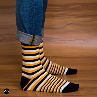 Stripes - X4 Unisex Crew Length Socks