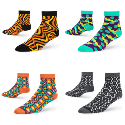 Crafted Cotton Ankle Socks - Premium Pack of 4 Pairs