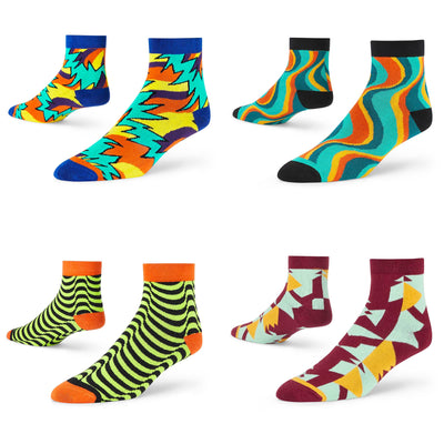 Modern Ankle Socks - Soft Cotton 4-Pack for Comfort