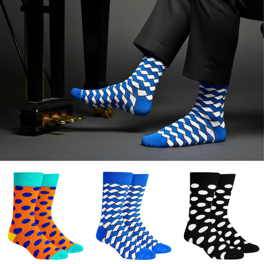 Bamboo Crew Socks 3-Pack | Polka Dots & Delight | Dynamocks